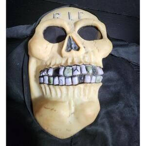 vintage Easter Unlimited Skull Face Ghoul Mask with shroud‎ CHINA